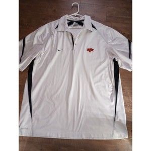 Nike Oklahoma State OSU 1/4 Zip Short Sleeve Pullover Mens 2XL XXLarge Shirt